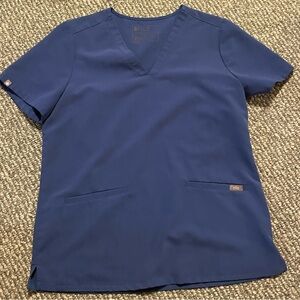 Figs Women's Short Sleeve Top in Blue